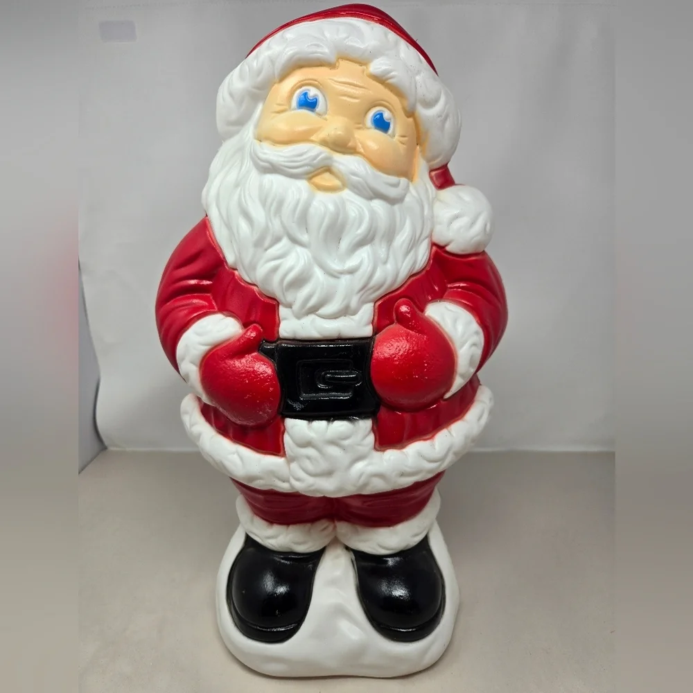 Vintage Santa Blow Mold Lighted 18 Inches Indoor/outdoor By Grand Venture 1999